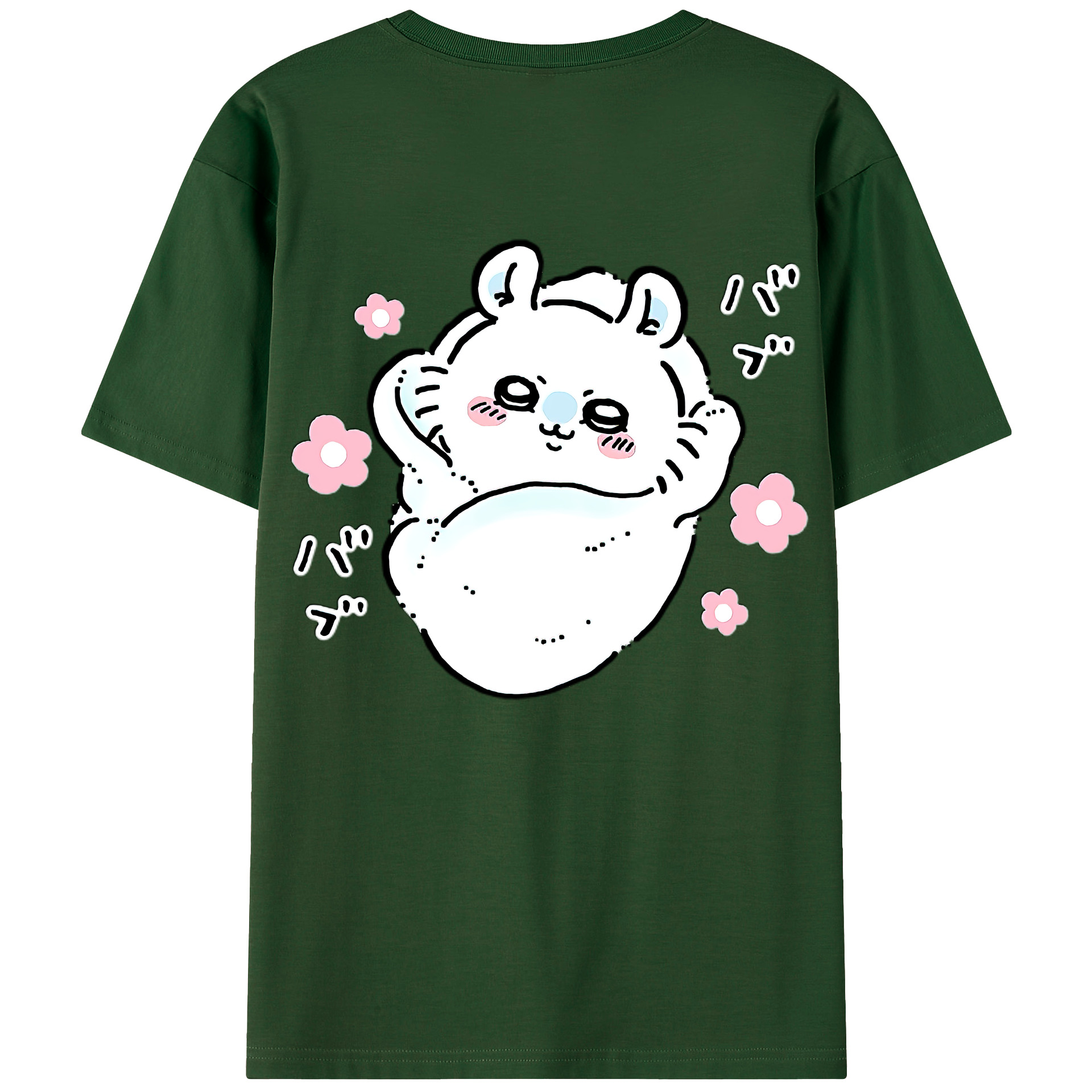（画像用） ちいかわ モモンガ Chii-kawa Momonga 綿100％半袖Tシャツ（背面プリント）